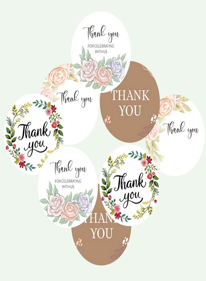 SLGIFT Vinyl Thank You Theme Sticker, Self-Adhesive Vinyl Stickers, 40 Pieces, 2 x 2 Inches Round Sticker, 4 Unique Designs, R108 - Image 3